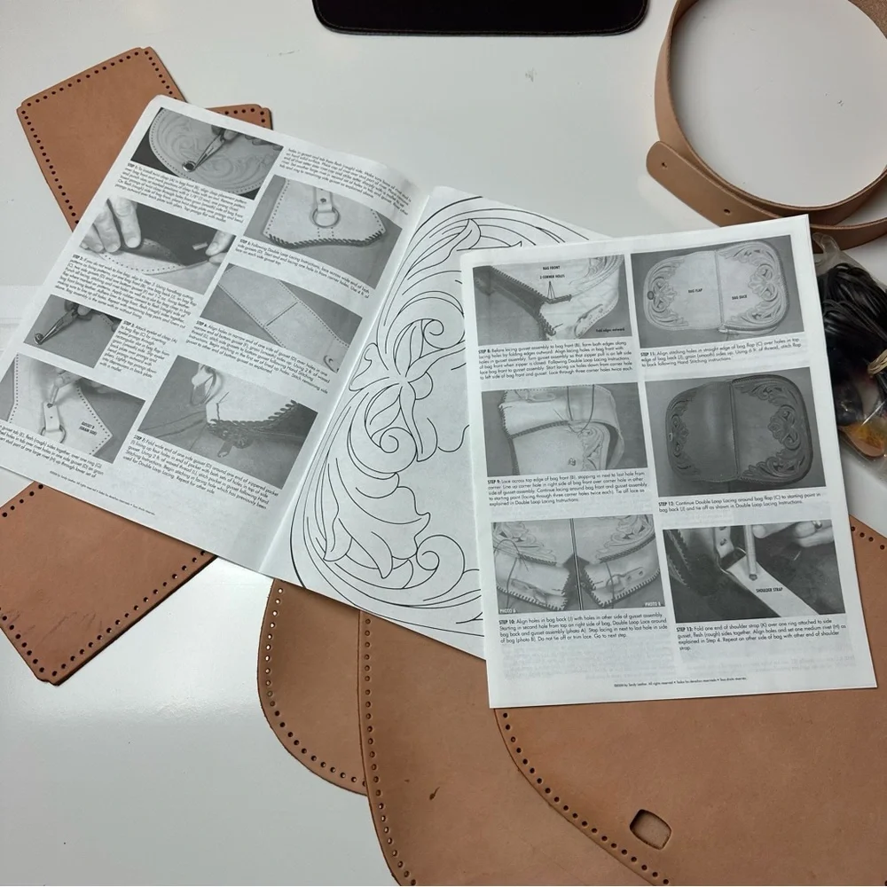 Tandy Leather Revival Handbag Kit | Western Tooled Floral Heirloom Purse DIY